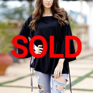 Black Bell-Sleeve Tunic - Women Plus